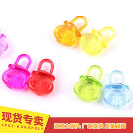 亚克力儿童创意透明锁头手工串珠水晶宝石玩具材料挂件小饰品配件