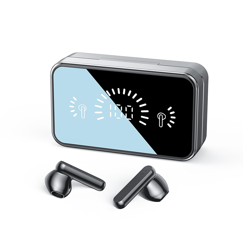 S20 fülhallgató, digitális kijelző, vezeték nélküli Bluetooth 5.3 fülhallgató, ultra hosszú élettartam, nagy felbontású tükör, nagy akkumulátor-üzemidő_voghion.com