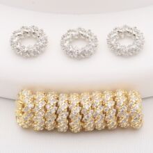 14K��ɫ�M�΢��ʯ�p�@�黨�����Ƭ���h��� diy ����Ʒ���