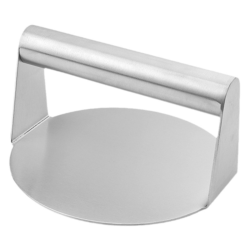 Prensa de carne de hamburguesa prensa de pastel placa de acero inoxidable herramienta de pastel de mano frito cuadrado redondo pastel de carne piel Prensa