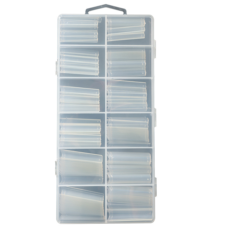 Esmalte de uñas salón de uñas especial ligero esmerilado transparente falso extensión de uñas corto medio de longitud completa medio pegatinas parche de uñas