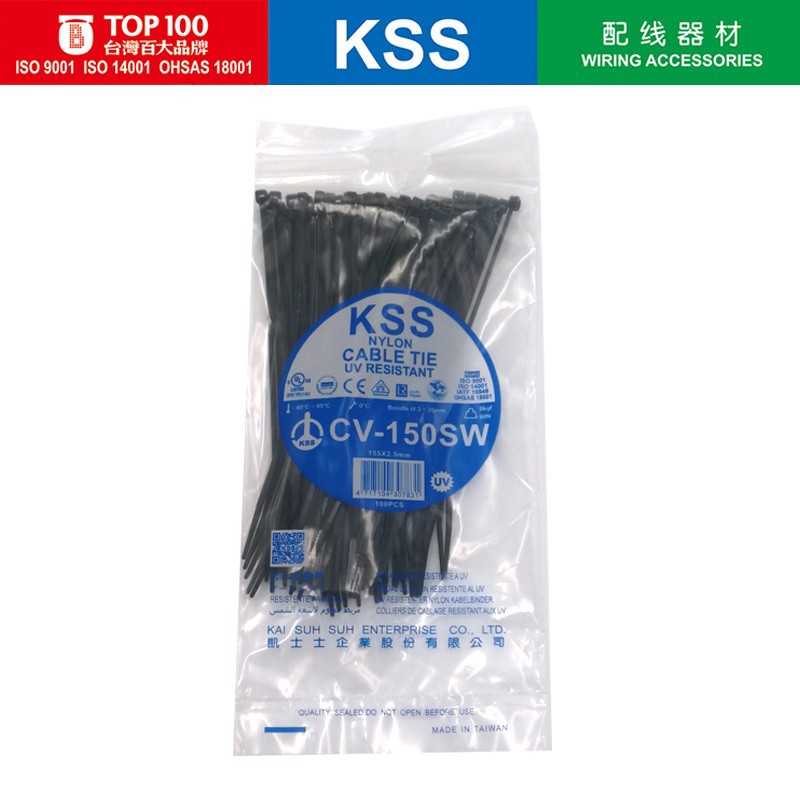 KSS耐候扎带CV-150SW抗紫外线扎带2.5*155户外防晒扎线带黑色