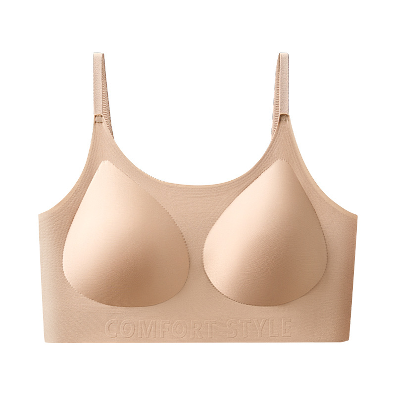 Sujetador de chaleco de soporte suave invisible y sin costuras, recogido, sin anillo de acero, base líquida, ropa interior, sujetador de espalda de belleza impermeable