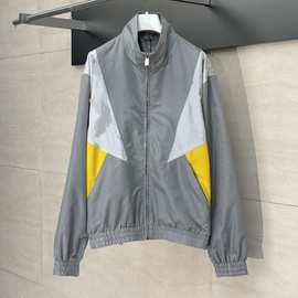 正确版原标V家25S新款尼龙拼接休闲夹克宽松外套男款潮流百搭