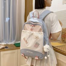 书包女生大学生小学生新款高中女生初中生大容量背包高中生双肩包