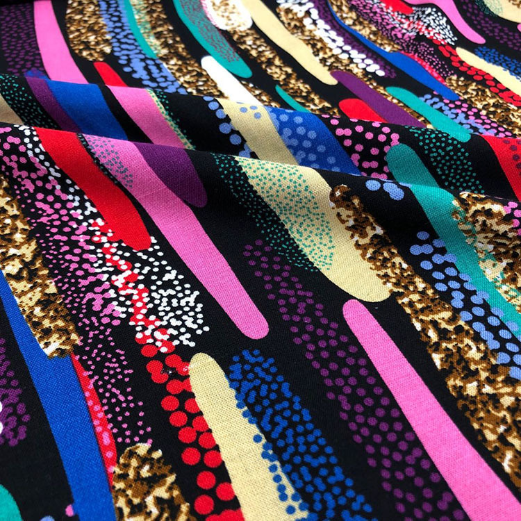 Diseño 100% viscose rayon 120gsm tejido rayon impreso pantalón tela