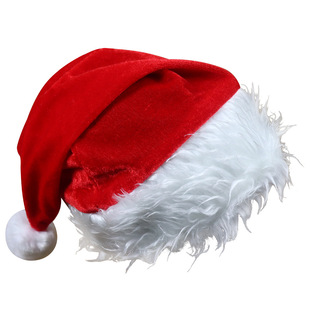 Pormi Gold Velvet Plush Christmas Hat High-end Light Luxury Christmas Children's Birthday Gift Decorative Hat