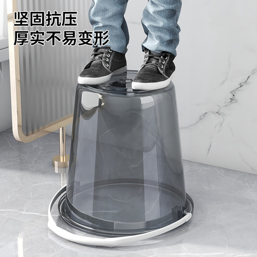 Plastic bucket for shower, household use, wholesale, thick storage bucket, handle bucket, outdoor car wash bucket, transparent bucket for wholesale