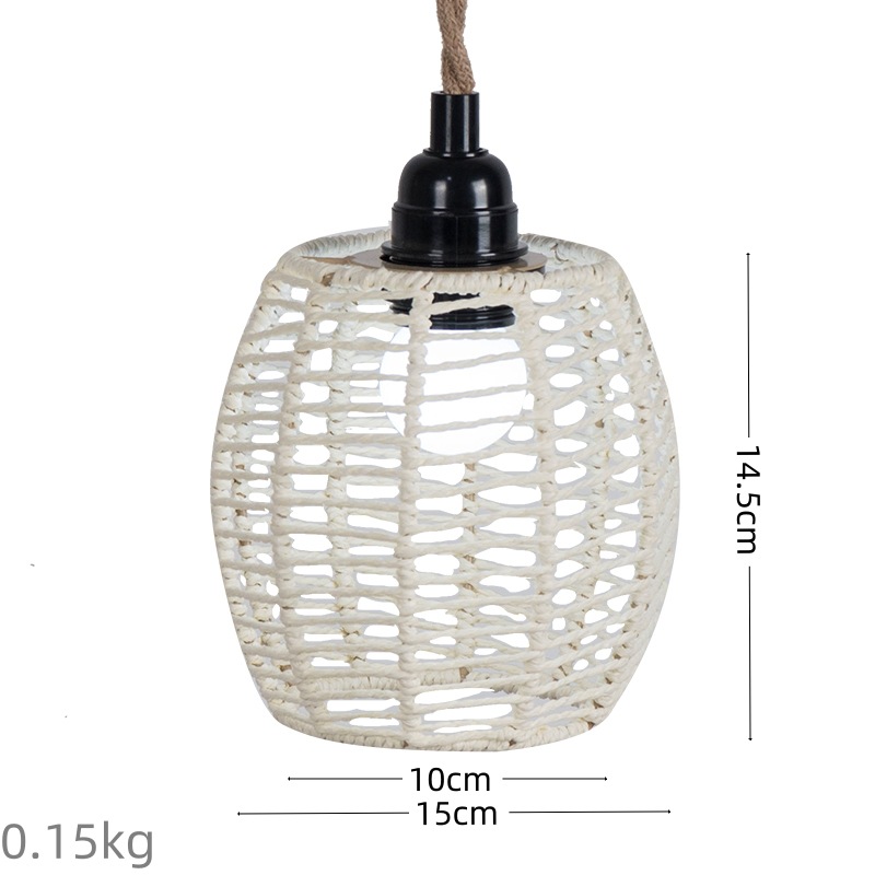 Lámpara de viento silenciosa sala de estar comedor sala de té casa de alojamiento tienda de té de leche personalidad de estilo chino medieval tejido a mano lámpara de lámpara