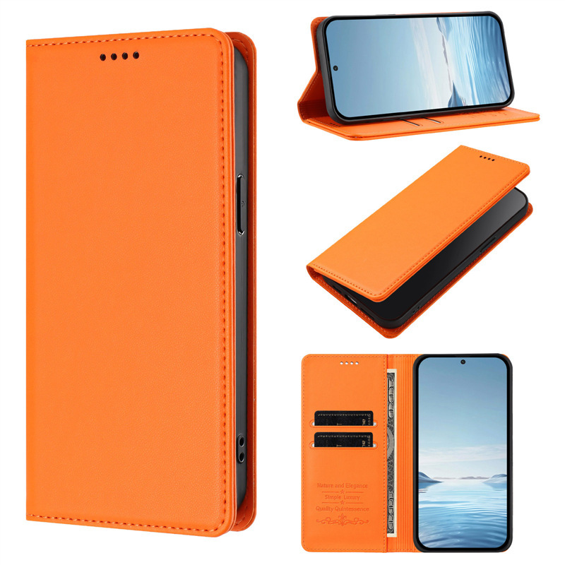 Suitable for Samsung S26 Edge Mobile Phone Leather Case with Leather Texture, Strong Magnetic Suction Flip Cover, S25 Fe Dual Card Slot Protective Case Suitable for Samsung S26 Edge Mobile Phone Leather Case with Leather Texture, Strong Magnetic Suction Flip Cover, S25 Fe Dual Card Slot Protective Case