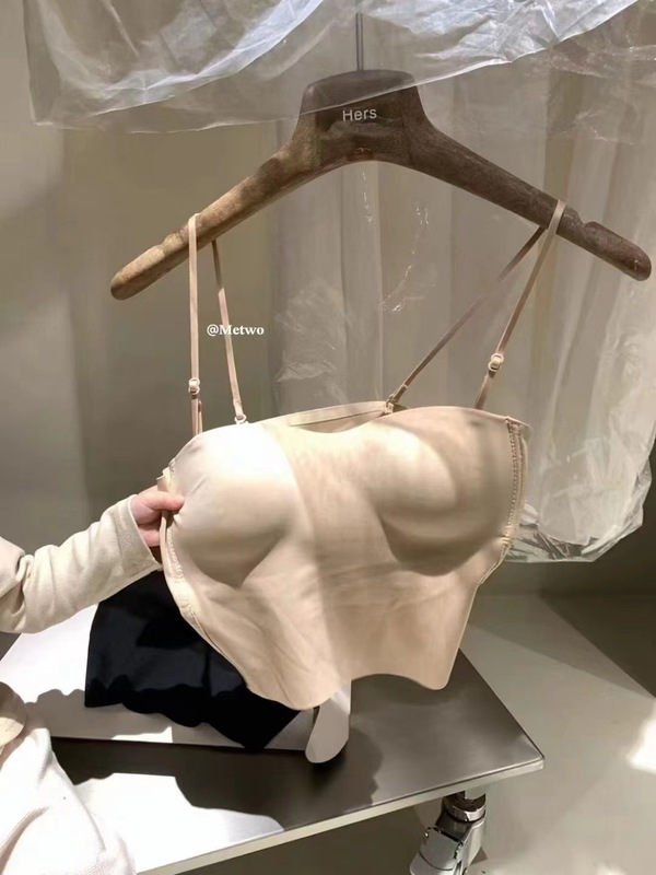 沐之心MT抹胸内衣女士细肩带固定杯小胸不空杯长款少女背心女|undefined