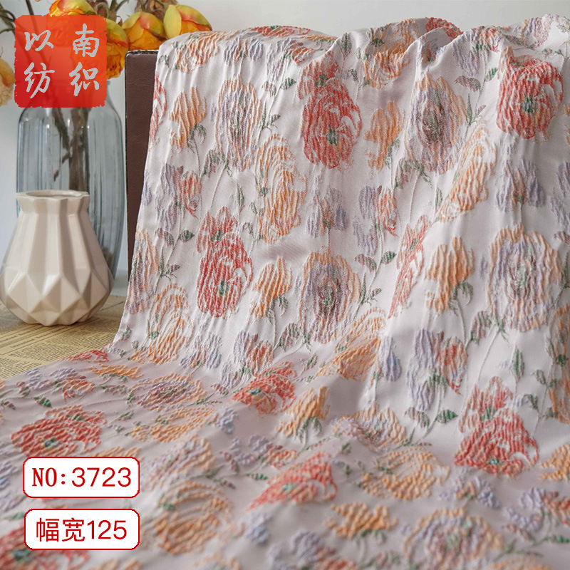 素雅肌理感玫瑰女装面料茶歇连衣裙浪漫装饰布料油画文艺风化妆包