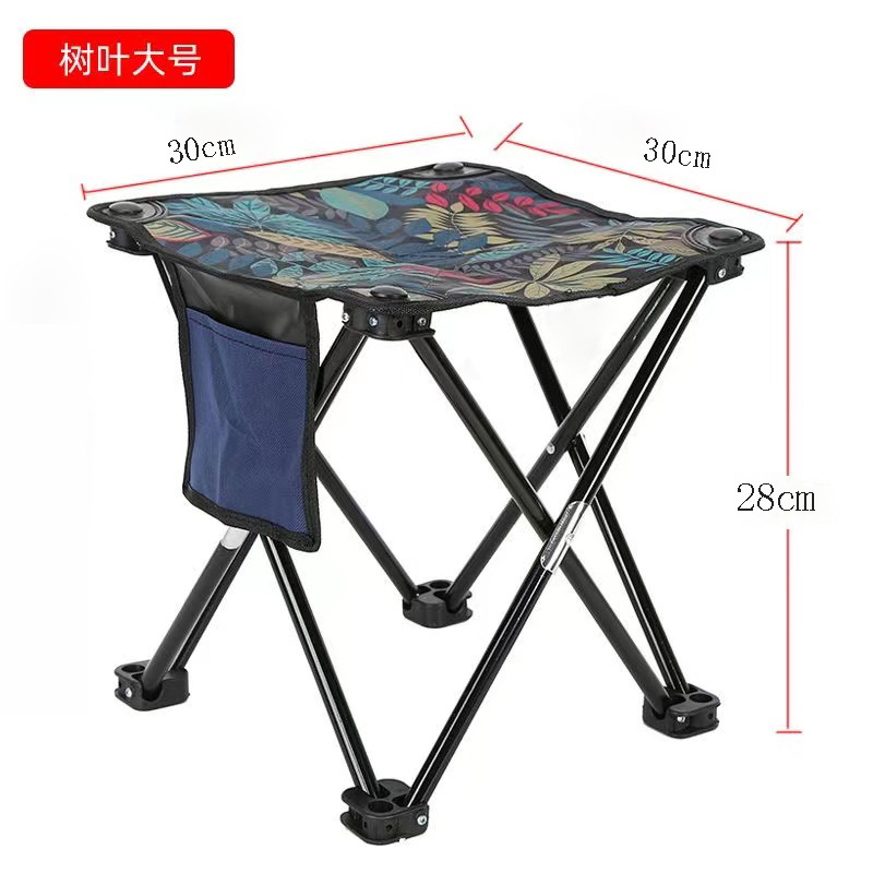 야외 접이식 대형 마자르 휴대용 접이식 벤치 필드 낚시 아트 스케치를위한 작은 의자