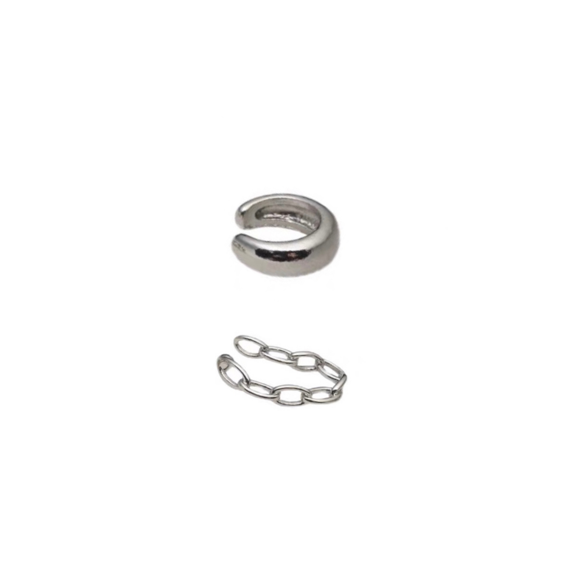 Set 2 clip per orecchio uomo, orecchini minimalisti senza buco_voghion.com