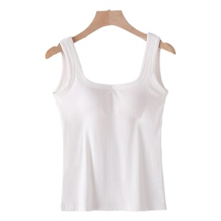 One-piece delivery 2023 new spring and summer Vest Women's inner wear with chest pad underwear large U beauty back long strap base