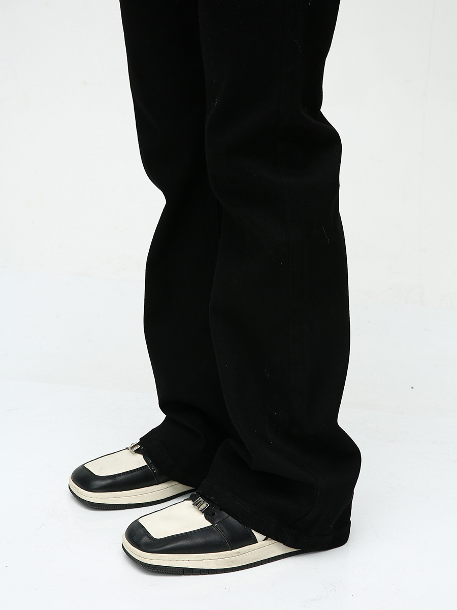 MTLCLOTHES ropa de hombre | Vaqueros bootcut elásticos ajustados negros sencillos estilo europeo y americano Four Seasons