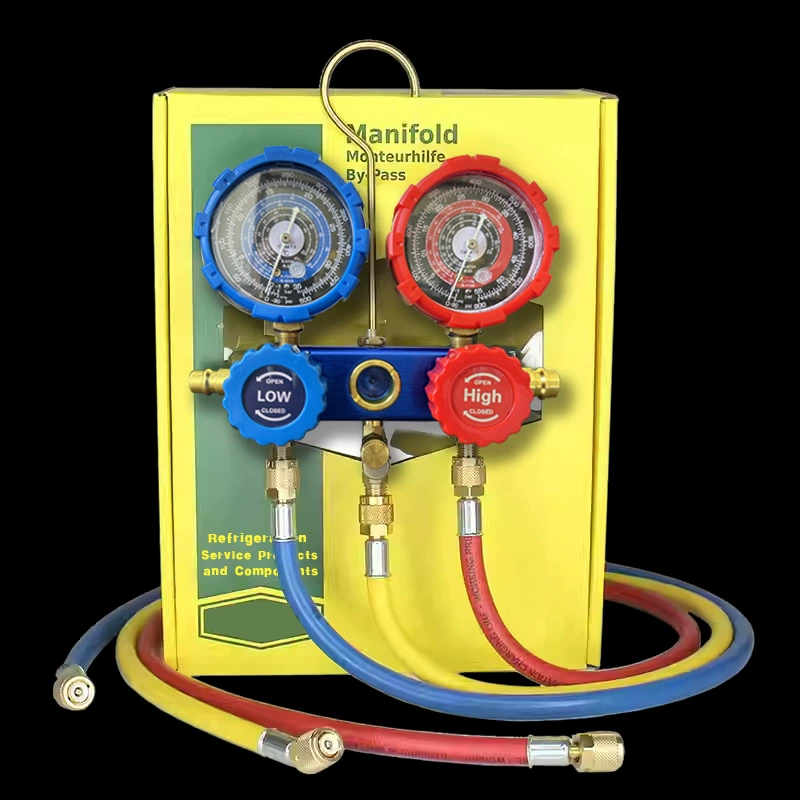 Набор манометров для автомобильного кондиционера, ремонт вакуума, манометр давления хладагента R134a, возвратная обработка.