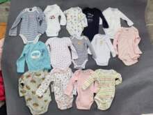 外贸原单尾货工厂库存批发三角长袖哈衣爬服连体衣包屁衣