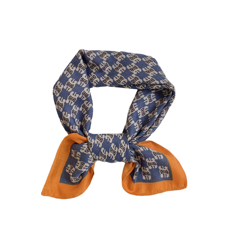 Bufandas de seda cuadrada alta sensación 2025 nueva moda versátil simulación bufandas de seda correa de cabello bufandas bufandas bufandas de seda al por mayor