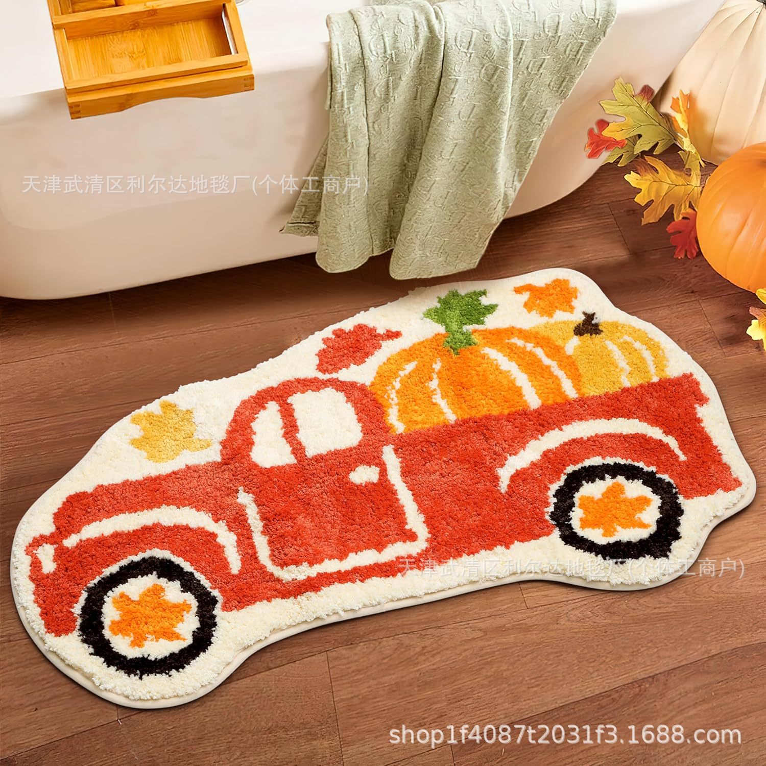 Alien Light Luxury Thanksgiving Cashmere Floor Mat Household Bathroom Toilet Water Absorbent Non-Slip Foot Mat Sofa Coffee Table Mat
