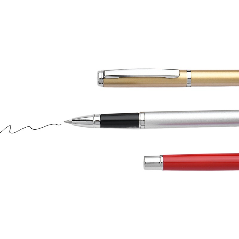 Oficina de negocios papelería traje multicolor metal firma bolígrafo logotipo personalizado publicidad gel pluma en stock al por mayor