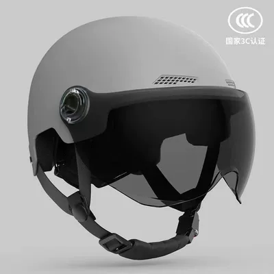 Motosiklet kaskı (dəbilqə) – half helmet - 3c-certified-gray-sunglasses-with-uv-protection-lenses-abs-material-short-lenses-new-national-standard-certified
