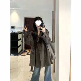 韩版短款宽松风衣外套女2025春秋季新款小个子巨好看薄款韩系休闲