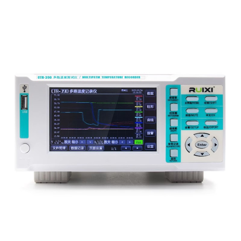 Prueba de temperatura multicanal PT100 Curva de patrulla de datos de temperatura y humedad Grabadora sin papel termopar tipo K