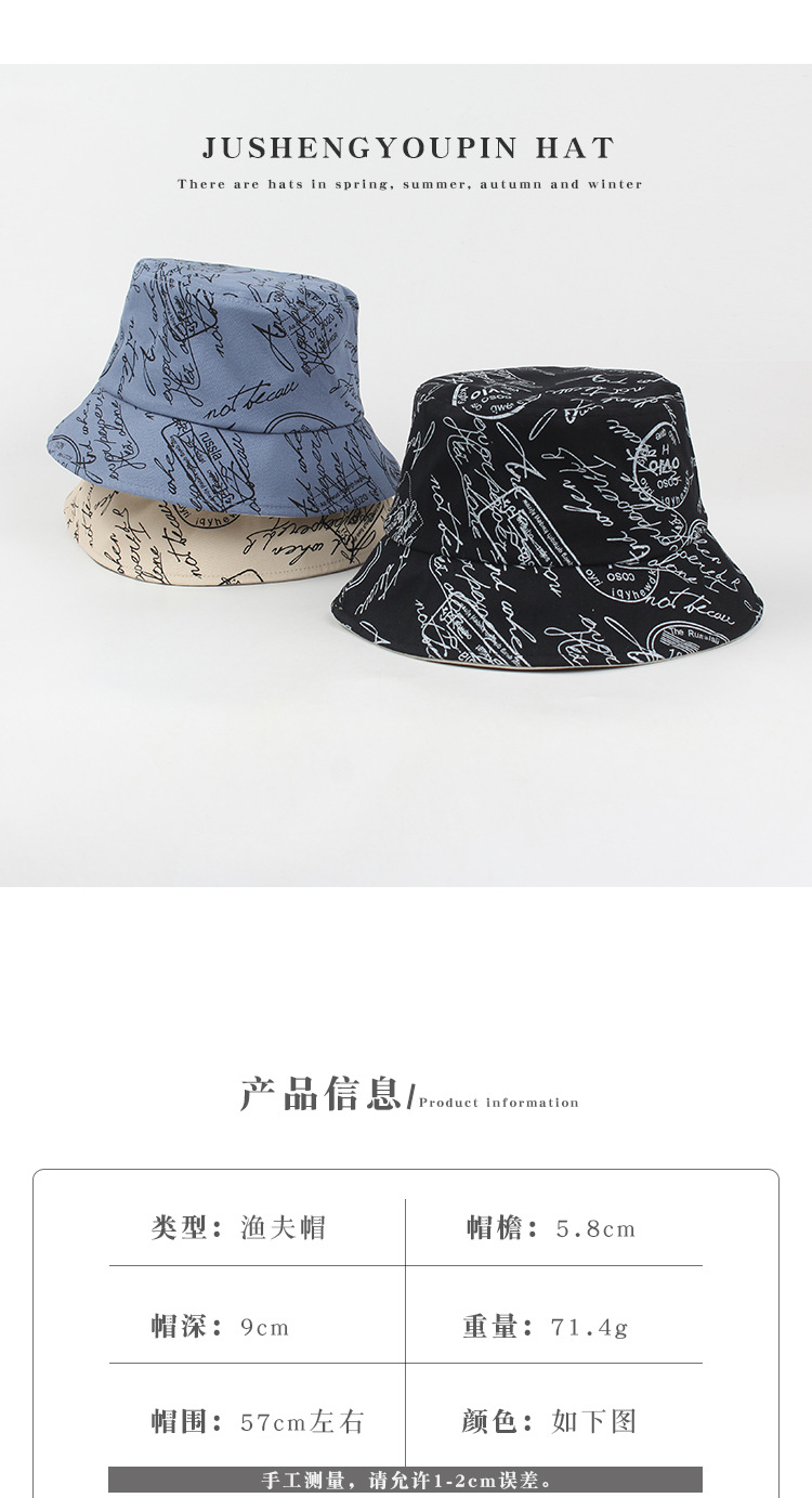 Fashion Printing Sunshade Sunscreen Fisherman Hat display picture 1