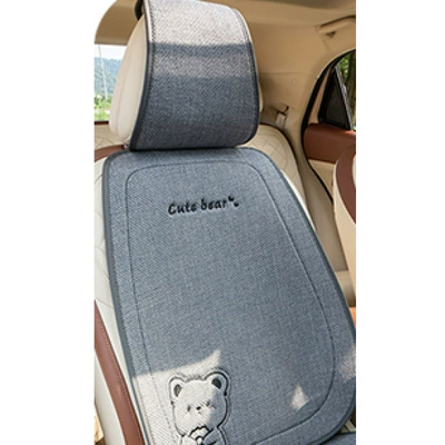 Seat cushion, seat cover: Bear Cartoon Four - dark-gray-1-piece-headrest-with-hood-general