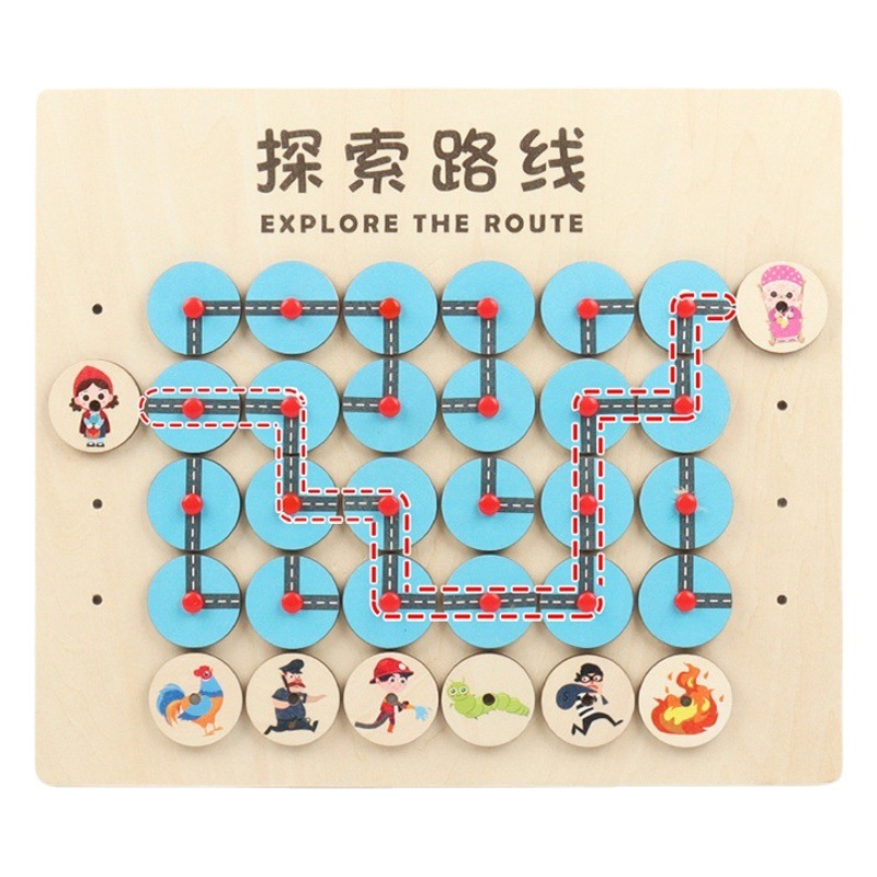 Exploración de juguete para niños encontrar ruta Laberinto caminar kindergarten clase media y grande Juego de pared educación temprana material didáctico