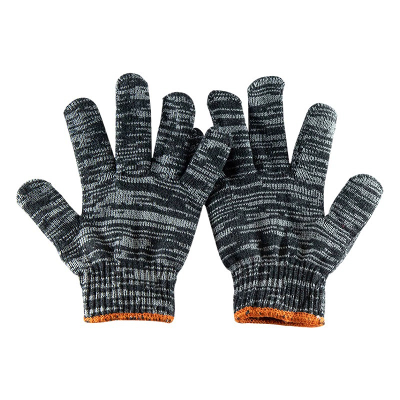 Бесплатная доставка черного хлопка с нейлоновым шелком, ручные перчатки для защиты труда