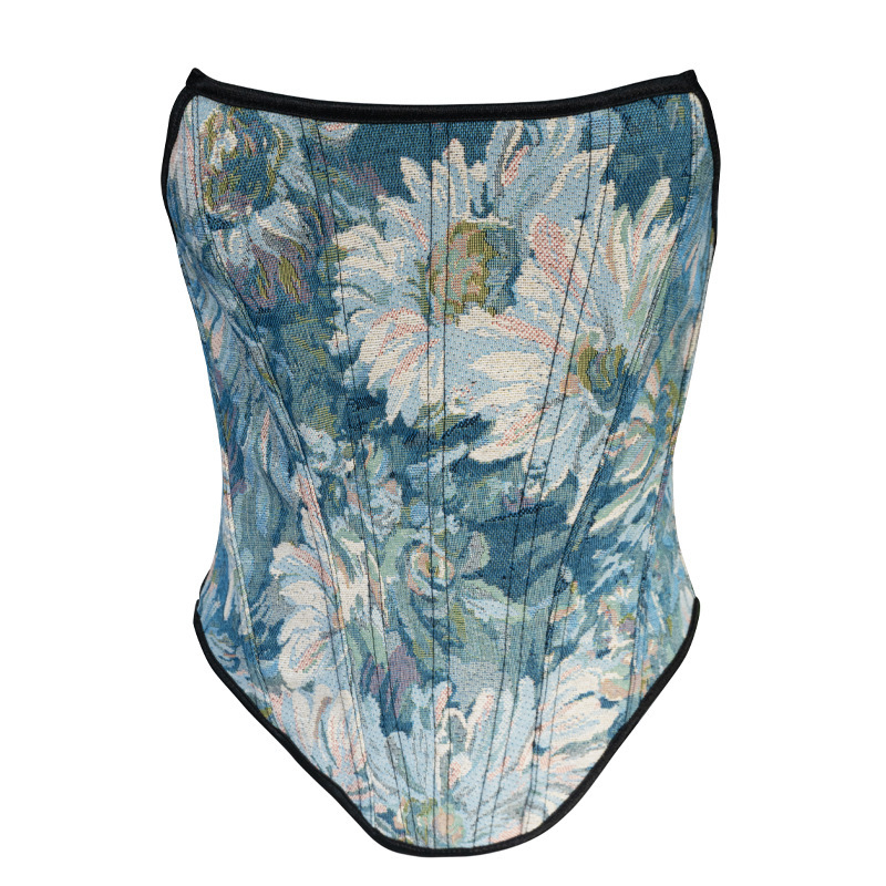Nuevo paquete de Jacquard transfronterizo de alta calidad imprimido exterior chaqueta de cintura de plástico se puede usar elástico exterior image 7