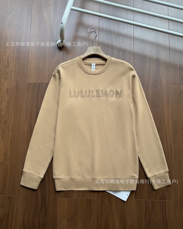 lululemon露露徽标款男款秋冬新款柔软弹力螺纹休闲圆领卫衣|undefined