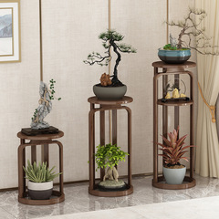 New Chinese-style flower stand living room floor-standing multi-layer pot plant stand orchid stand indoor minimalist flower stand small console table storage rack