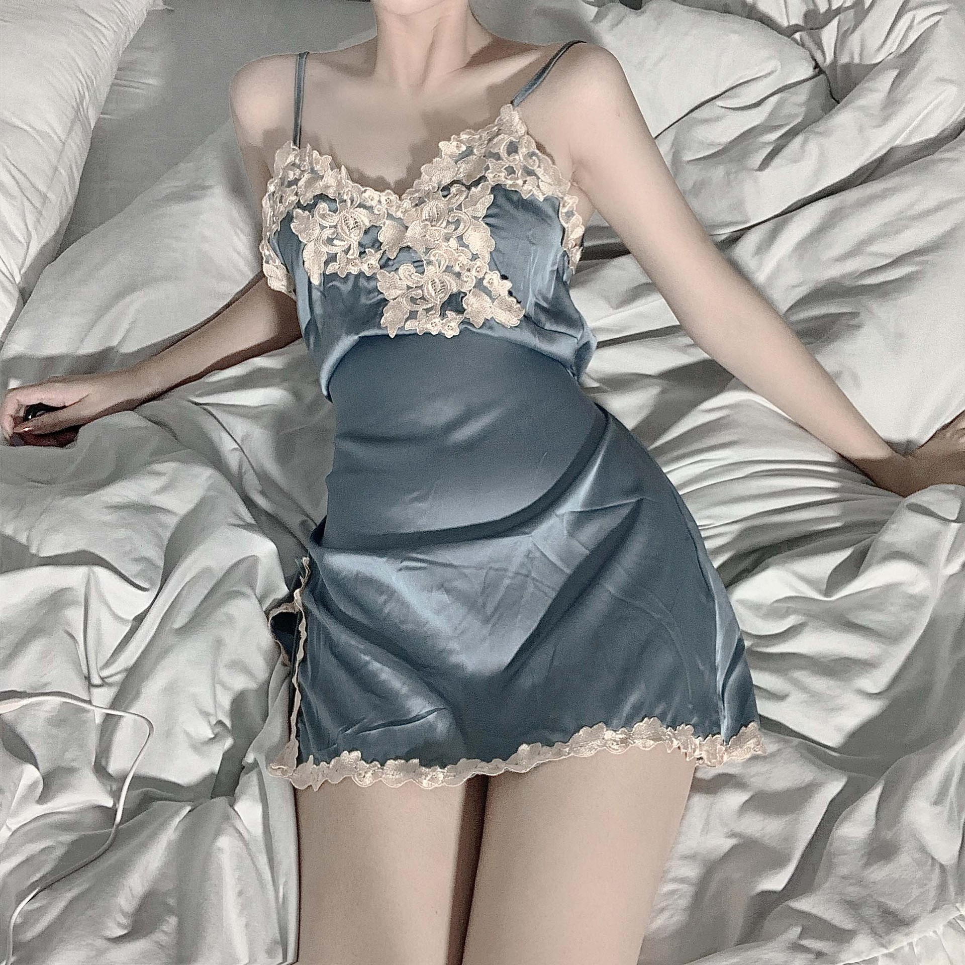 Lencería sexy para mujer sexy transparente divertido ropa interior para el hogar Correa sexy pijamas camisón traje entrega de una pieza