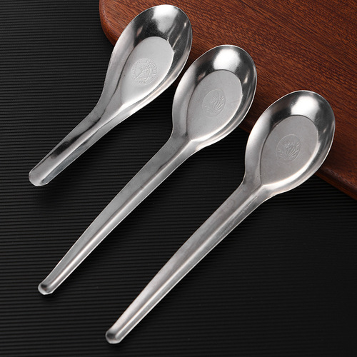 Factory direct sales stainless steel spoon flat bottom spoon home restaurant hotel canteen student western food spoon tableware carpet goods