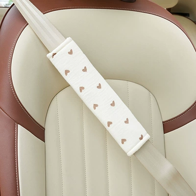 Seat belt shoulder pad Padded Cover Advanced Sense Four Seasons - double-yarn-brown-love-shoulder-pad