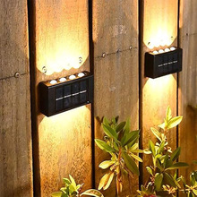 跨境爆款led太阳能灯户外庭院装饰洗墙灯上下发光壁灯太阳能壁灯