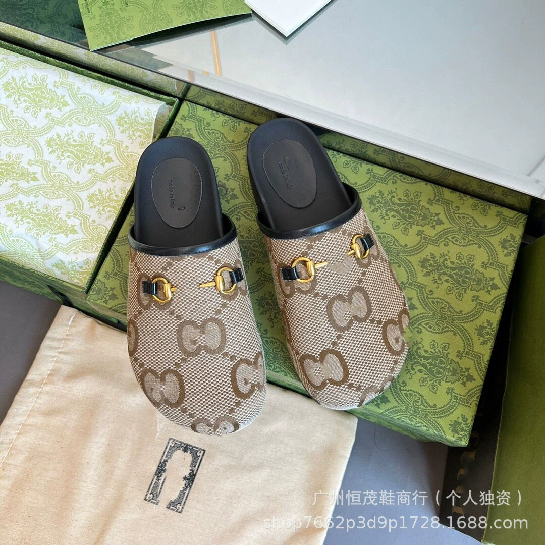 Высокая версия gjia Баотоу полуп slippers женские летние внешняя обувь mule туфли монетница плоская обувь ленивые туфли прямые продажи с завода