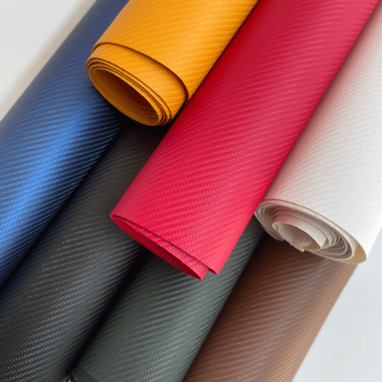 in stock Hot Sale Twill Leather Carbon Fiber PU Stretch Bottom Packaging Glasses Box Jewelry Box Fabric Artificial Leather