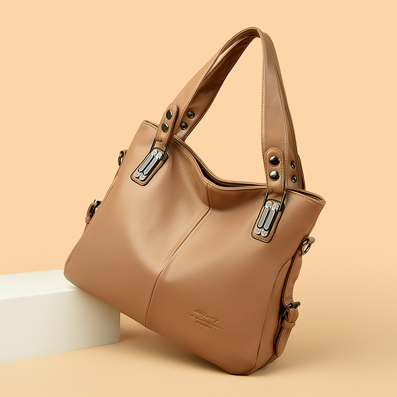 Borsa a spalla da donna grande capacità con tasche multiple_voghion.com