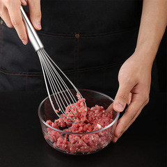 Yabei Baking Tools Stainless Steel Egg Beater Cream Whisper Manual Mixing Stick Milk Frother One Piece Dropshipping