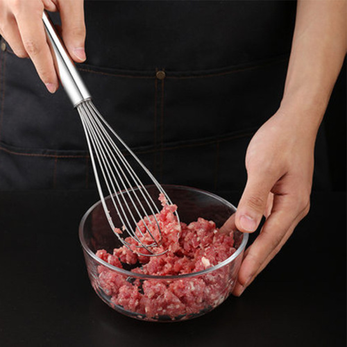 Yabei Baking Tools Stainless Steel Egg Beater Cream Whisper Manual Mixing Stick Milk Frother One Piece Dropshipping