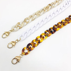 Custom Length Acrylic Handbag Chain, White Two-Color, Beige Amber, Width 16.5mm Plastic Chain
