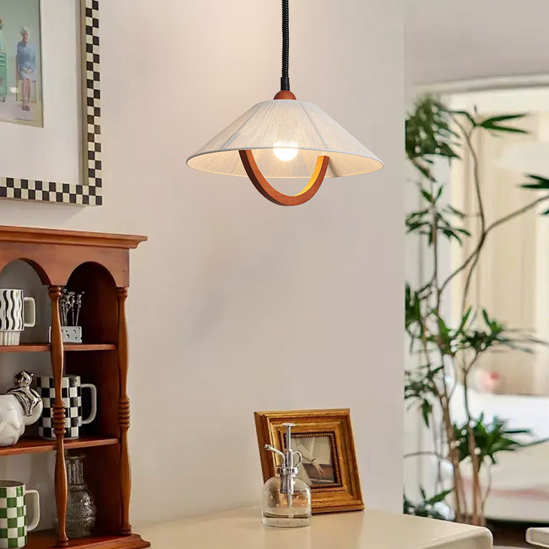 Landelier de restaurante japonés color nuez medieval viento tranquilo retro dormitorio sala de té estudio candelier de cabecera de cama retráctil