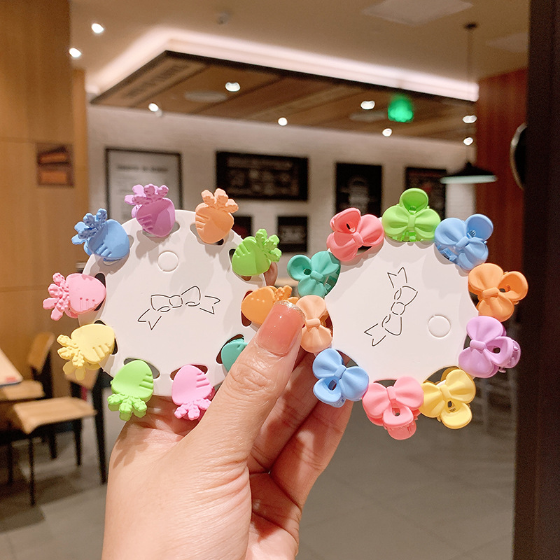Koreanische Neue Kinder Haarschmuck Niedlichen Baby Bonbon Farbe Griff Clip Set Farbe Mädchen Kleine Haarnadel Prinzessin Kopf Bedeckung display picture 6