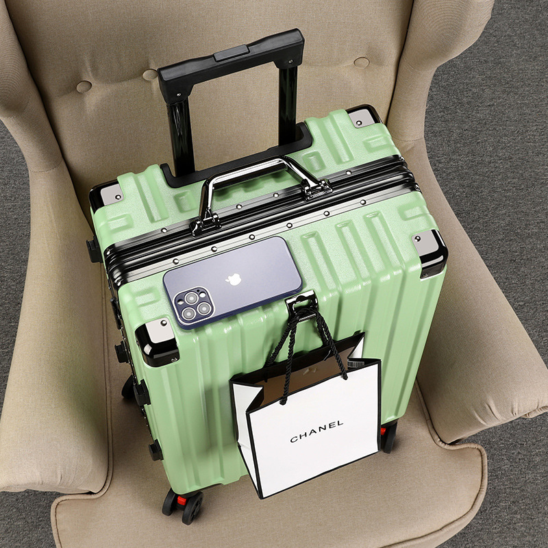 Nuevo tipo de maleta, maleta de viaje de estudiantes, rueda universal duradera, caja de cifrado, marco de aluminio, maleta de gran capacidad, bolsa