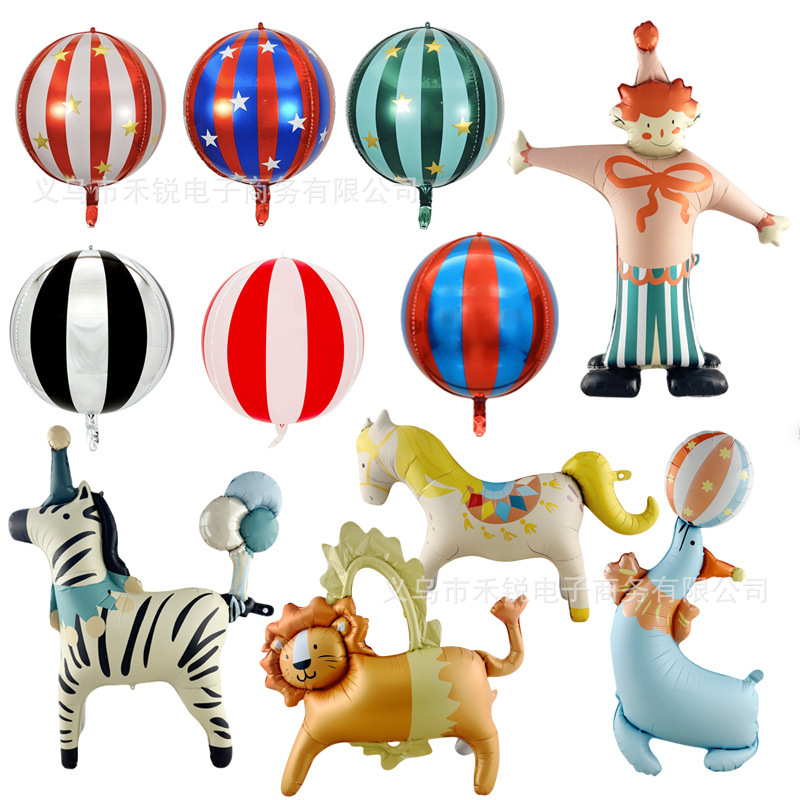 Cross-Border New Circus-Themed Clown Standing Balloon Cartoon Animal Kindergarten Classroom Atmosphere Scene Decoration Cross-Border New Circus-Themed Clown Standing Balloon Cartoon Animal Kindergarten Classroom Atmosphere Scene Decoration