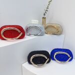 欧美跨境潮流经典圆盒手拿包晚宴包亚克力包复古金属提把单肩斜挎